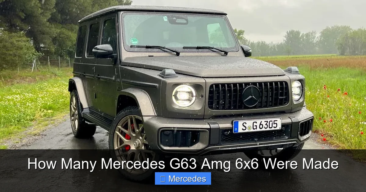How Many Mercedes G63 Amg 6x6 Were Made