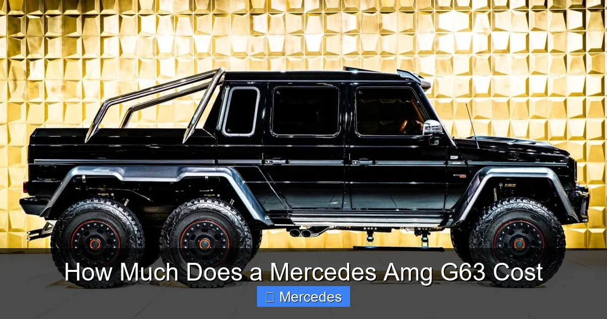 How Much Does a Mercedes Amg G63 Cost