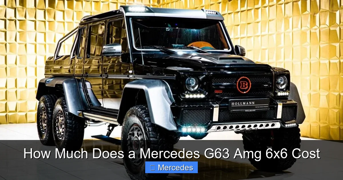 How Much Does a Mercedes G63 Amg 6x6 Cost