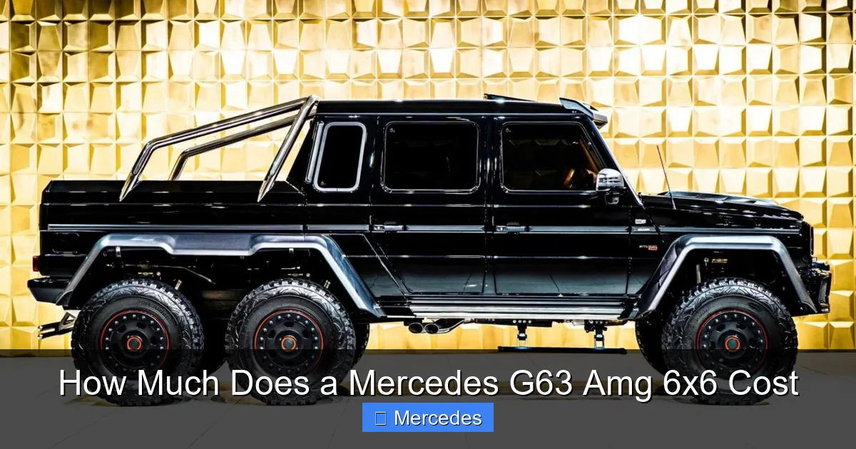How Much Does a Mercedes G63 Amg 6x6 Cost
