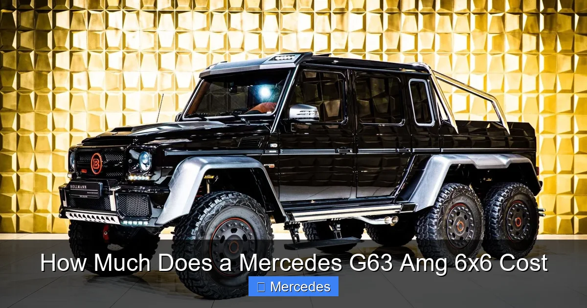 How Much Does a Mercedes G63 Amg 6x6 Cost