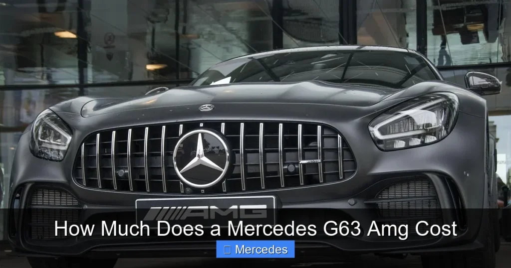 How Much Does a Mercedes G63 Amg Cost