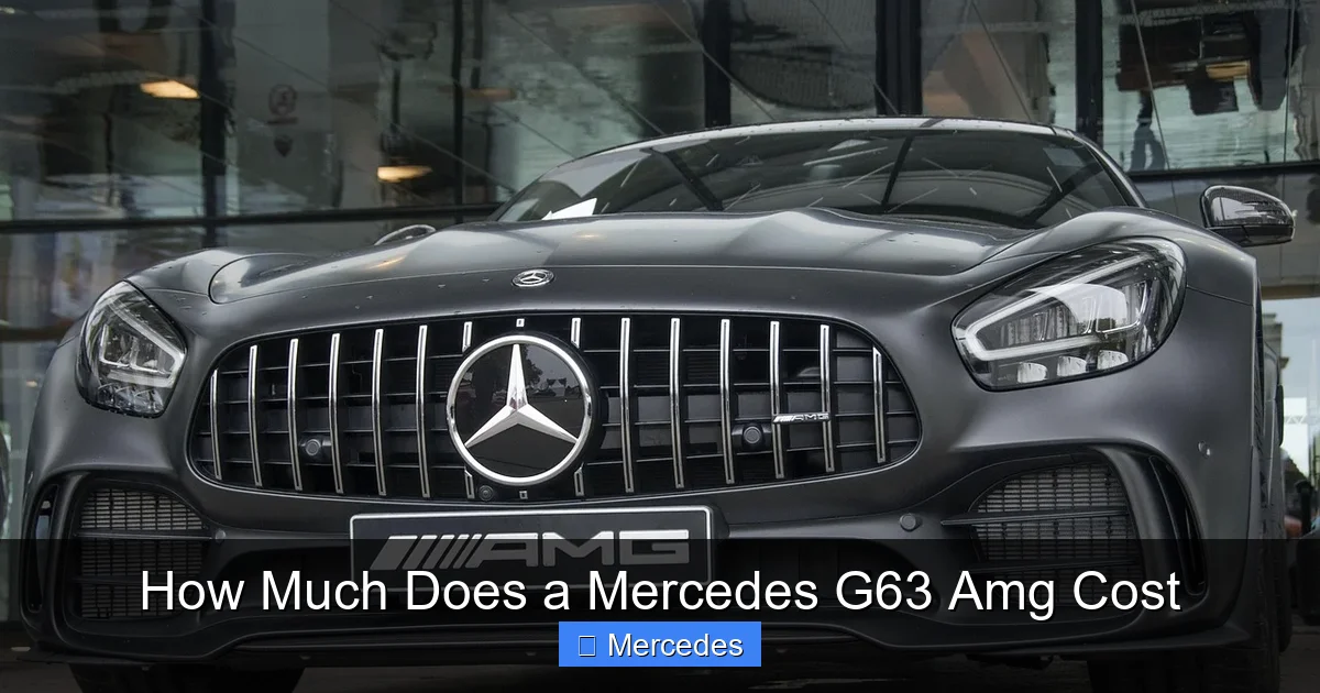 How Much Does a Mercedes G63 Amg Cost
