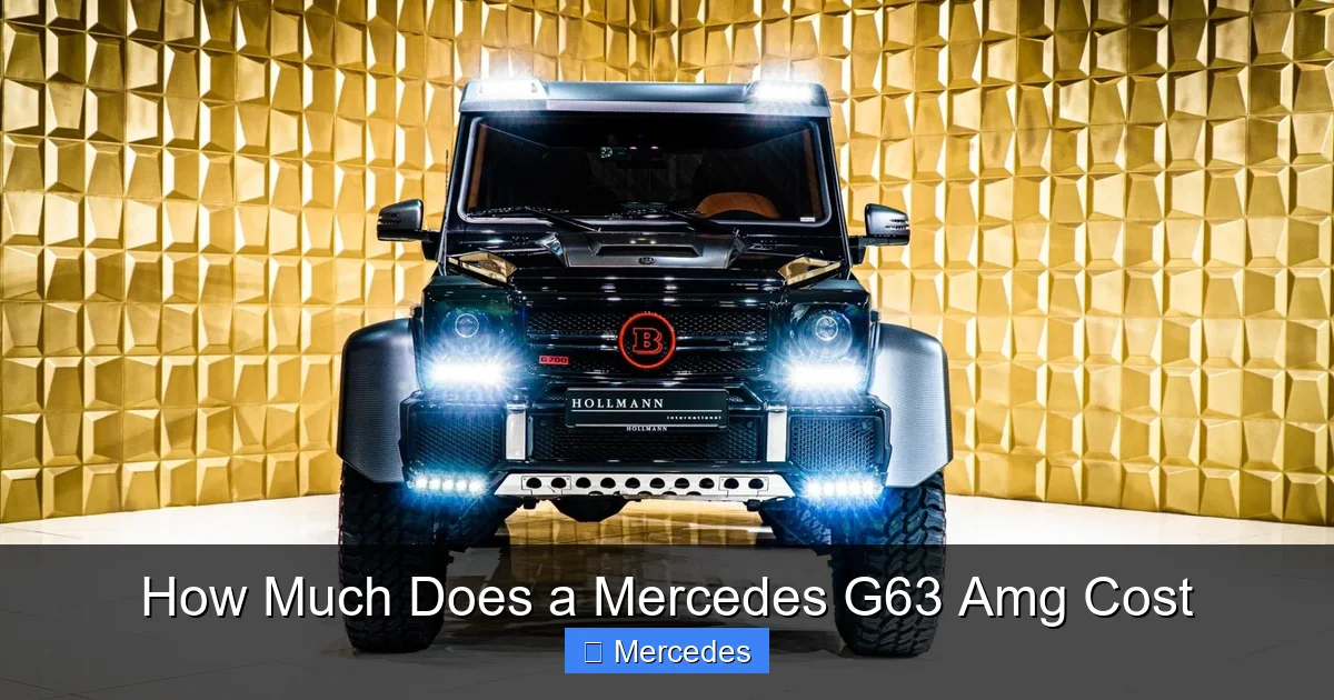 How Much Does a Mercedes G63 Amg Cost