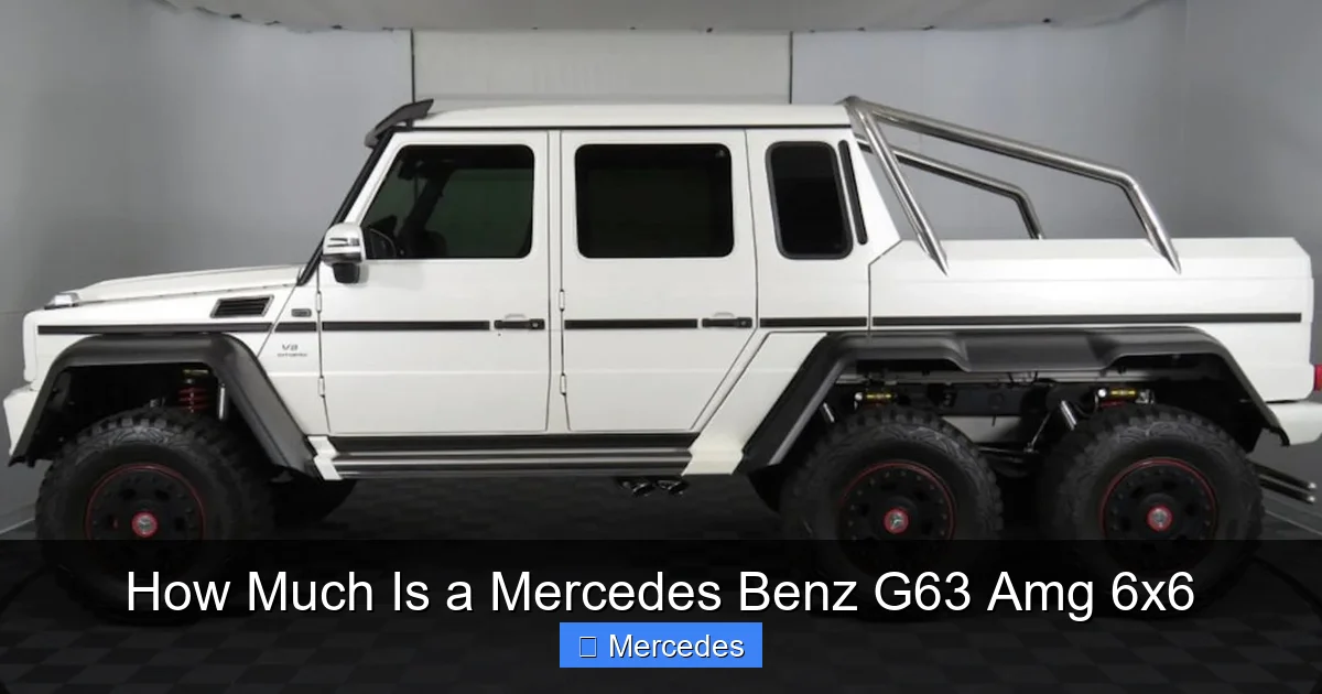 How Much Is a Mercedes Benz G63 Amg 6x6