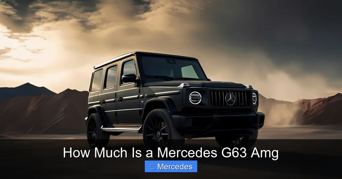 How Much Is a Mercedes G63 Amg