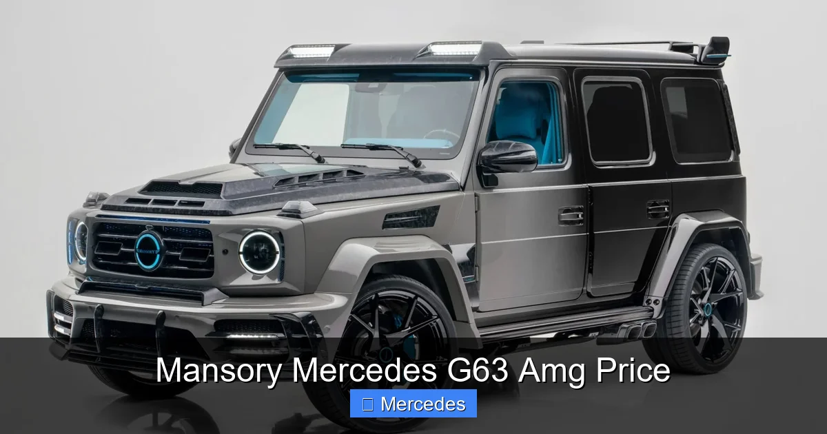 Mansory Mercedes G63 Amg Price