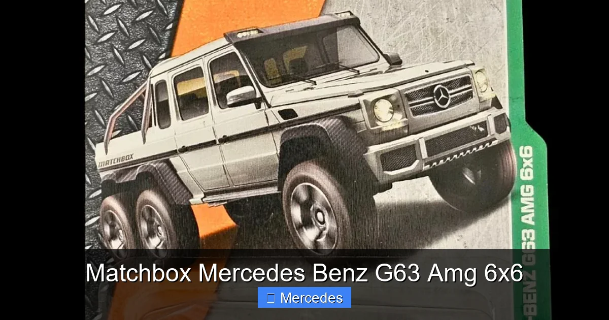 Matchbox Mercedes Benz G63 Amg 6x6