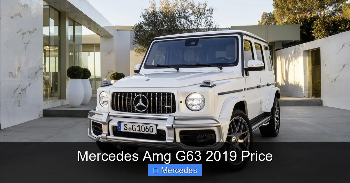Mercedes Amg G63 2019 Price