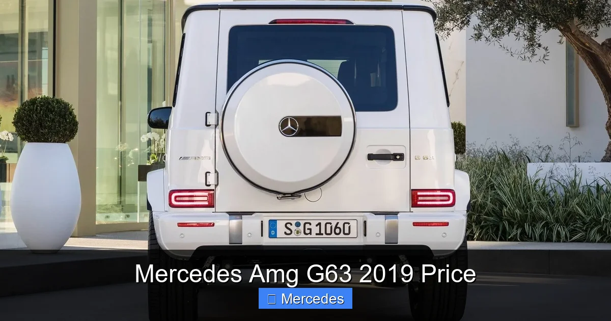 Mercedes Amg G63 2019 Price