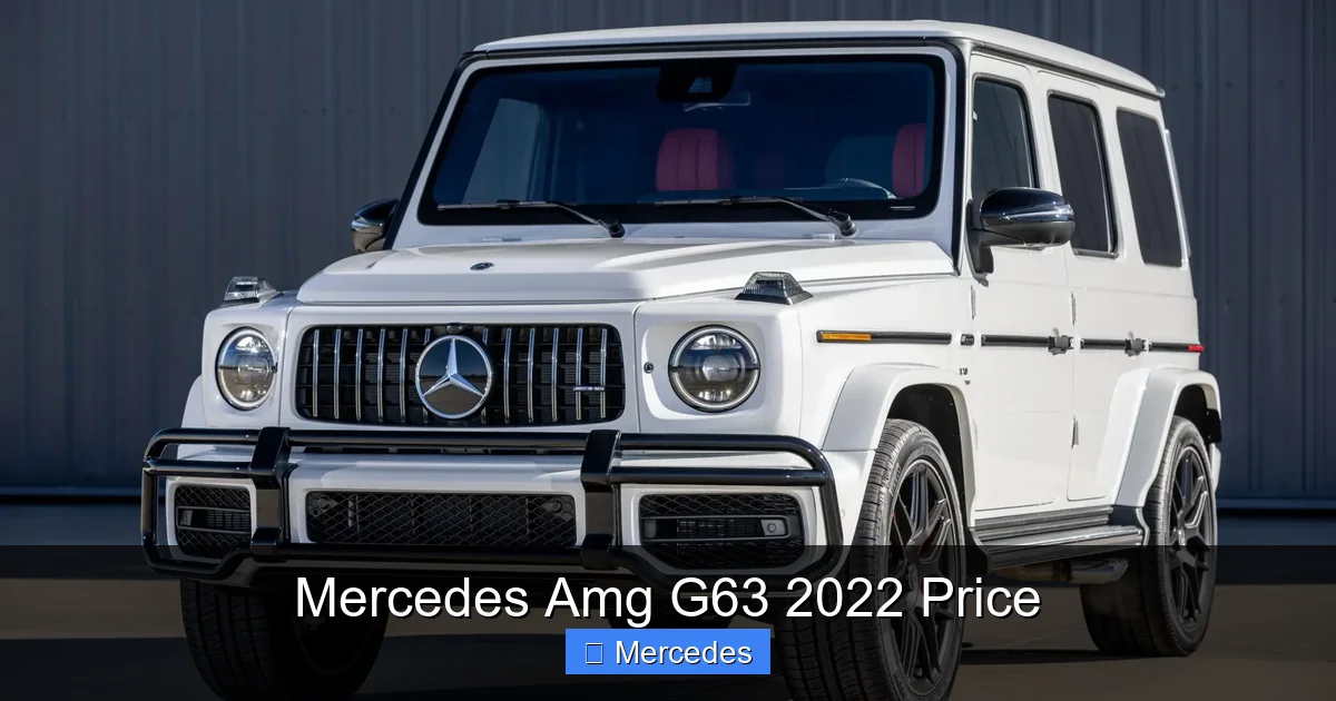Mercedes Amg G63 2022 Price