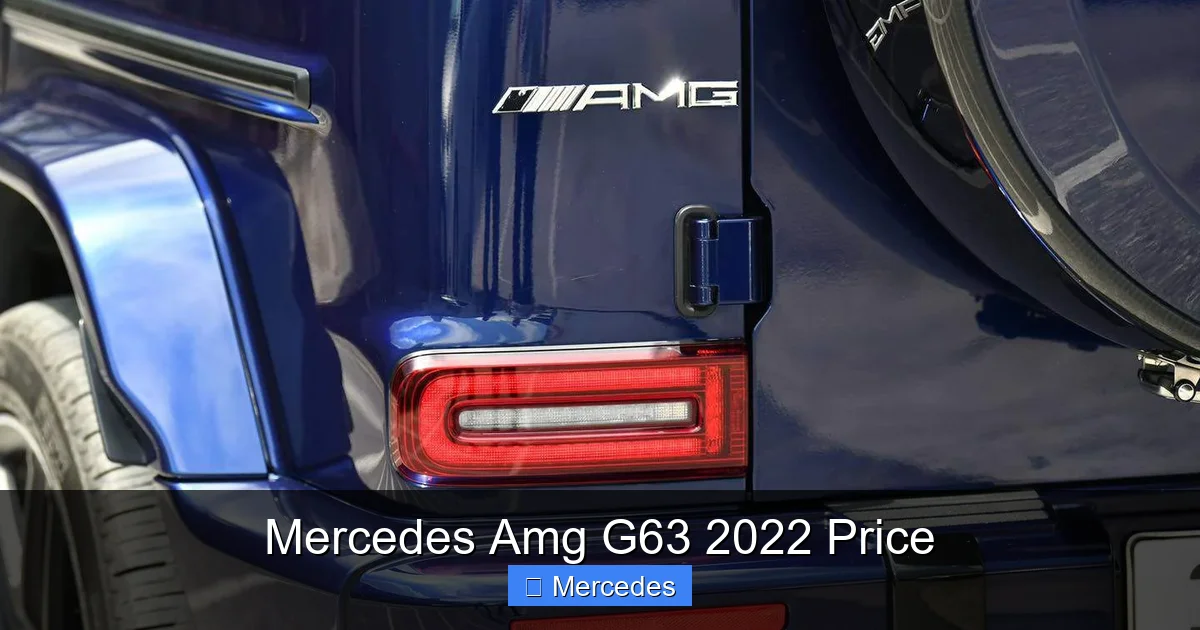 Mercedes Amg G63 2022 Price