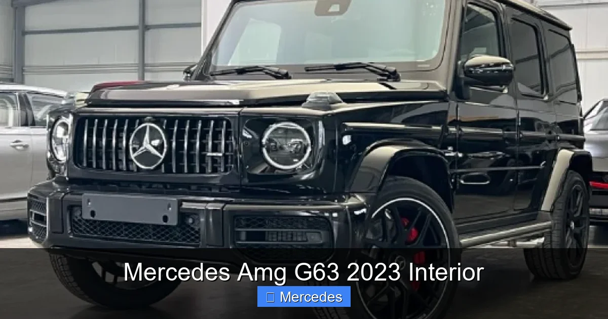 Mercedes Amg G63 2023 Interior