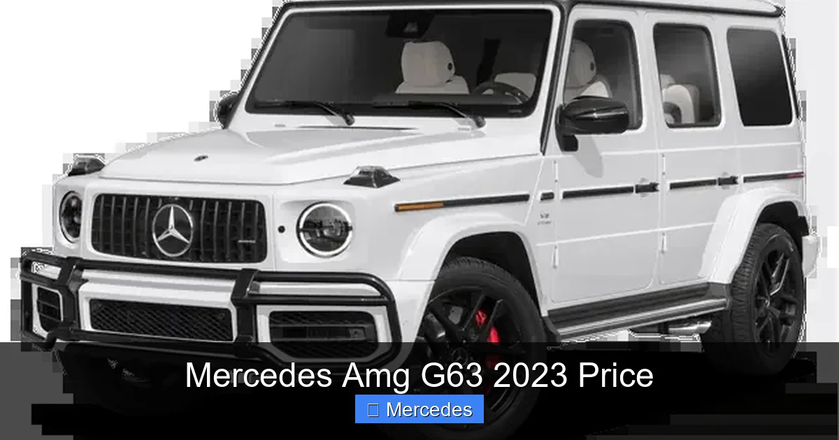 Mercedes Amg G63 2023 Price