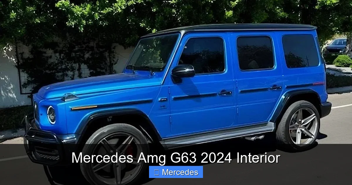 Mercedes Amg G63 2024 Interior