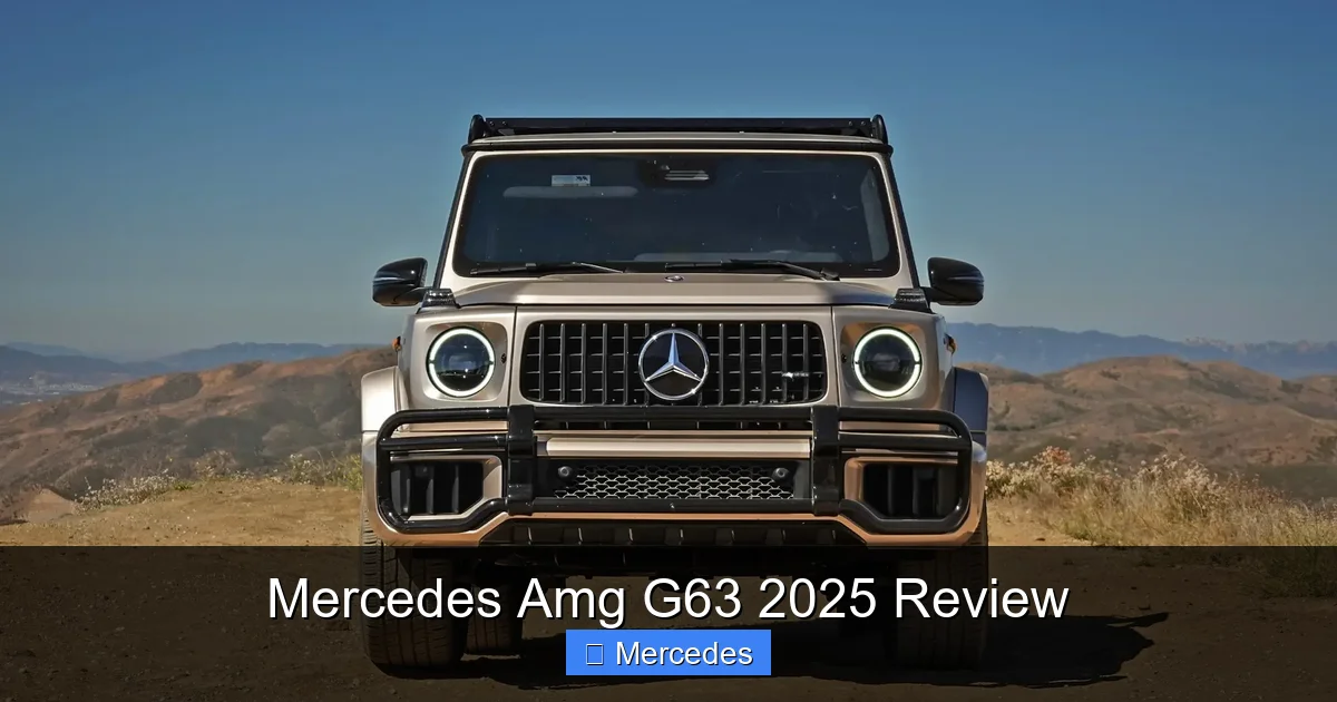 Mercedes Amg G63 2025 Review