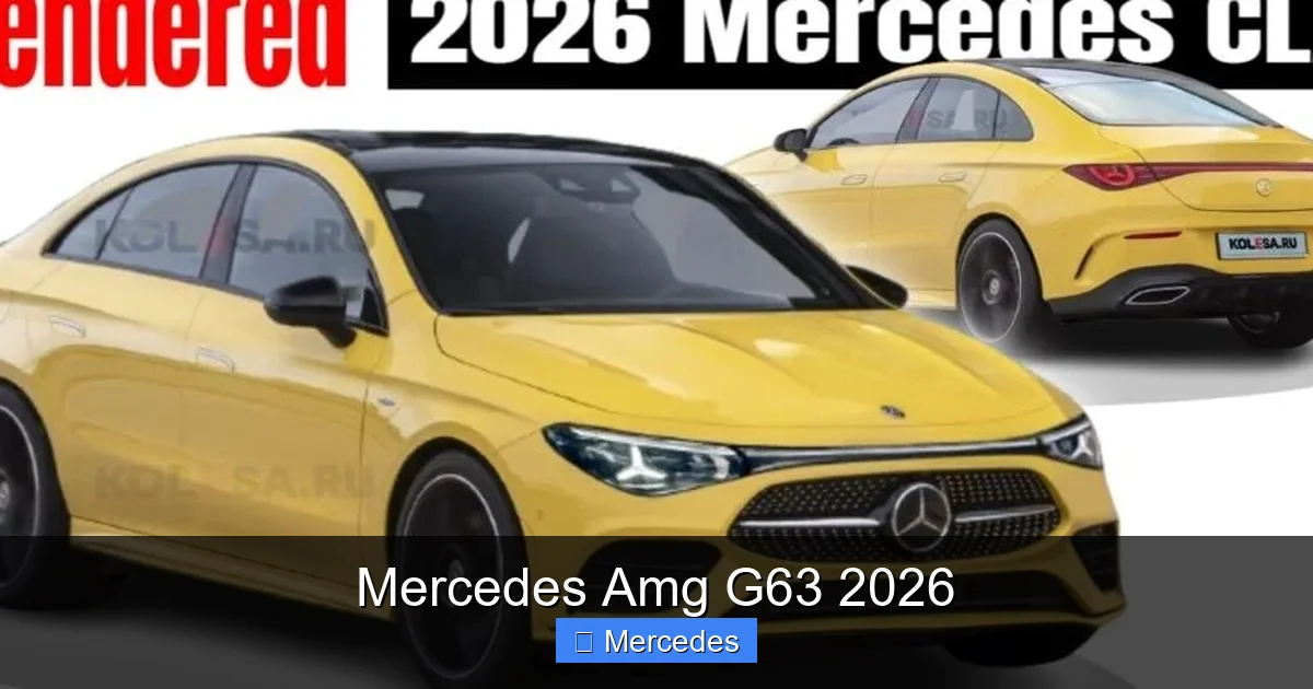 Mercedes Amg G63 2026