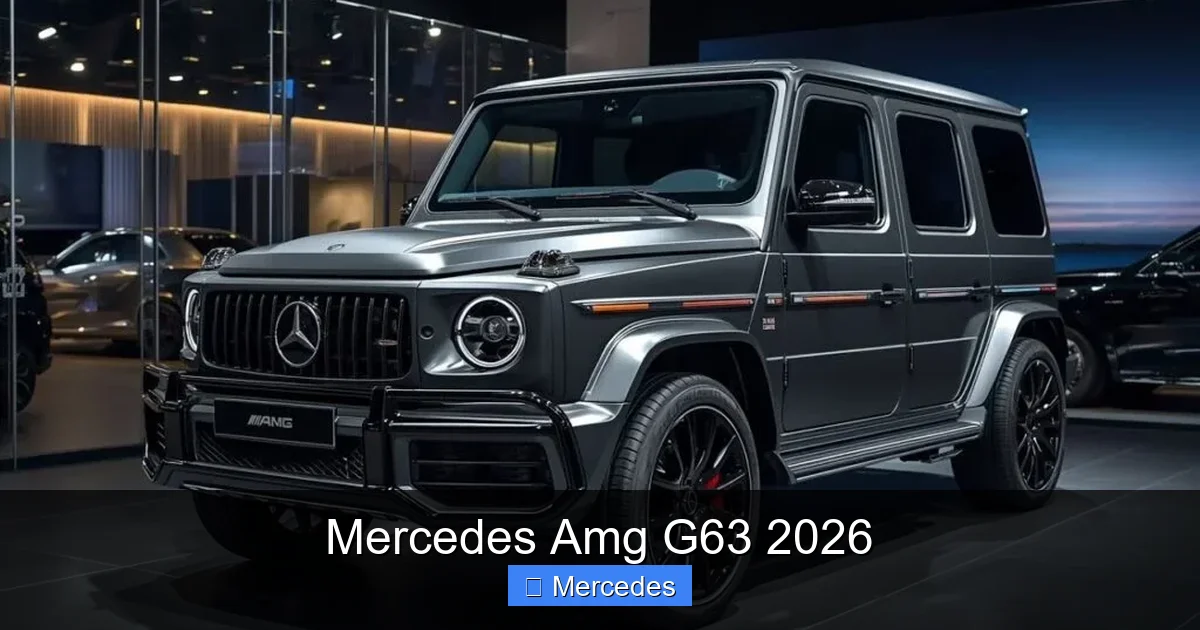 Mercedes Amg G63 2026