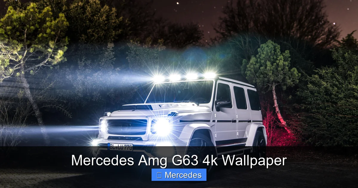 Mercedes Amg G63 4k Wallpaper