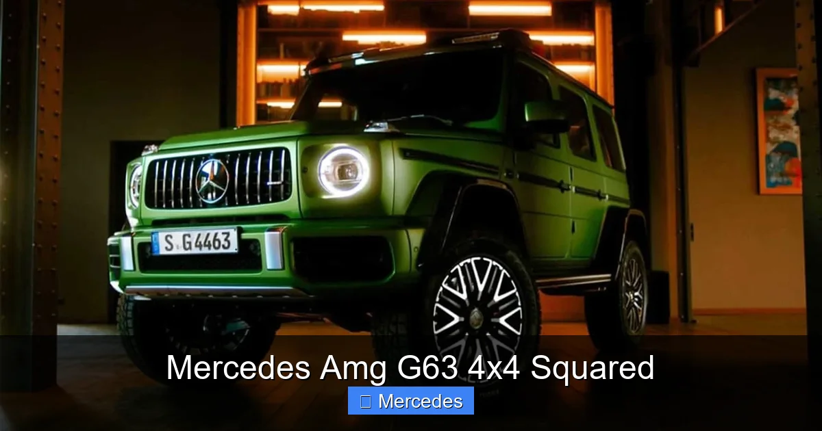Mercedes Amg G63 4x4 Squared