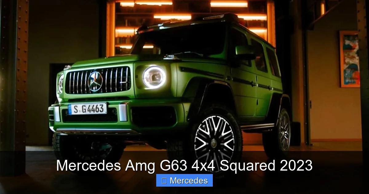 Mercedes Amg G63 4x4 Squared 2023