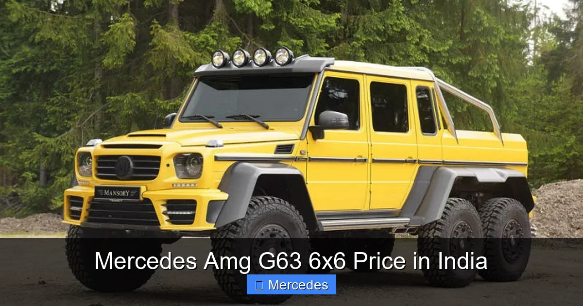 Mercedes Amg G63 6x6 Price in India