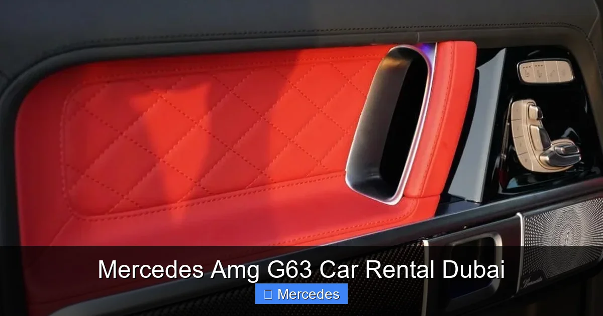Mercedes Amg G63 Car Rental Dubai