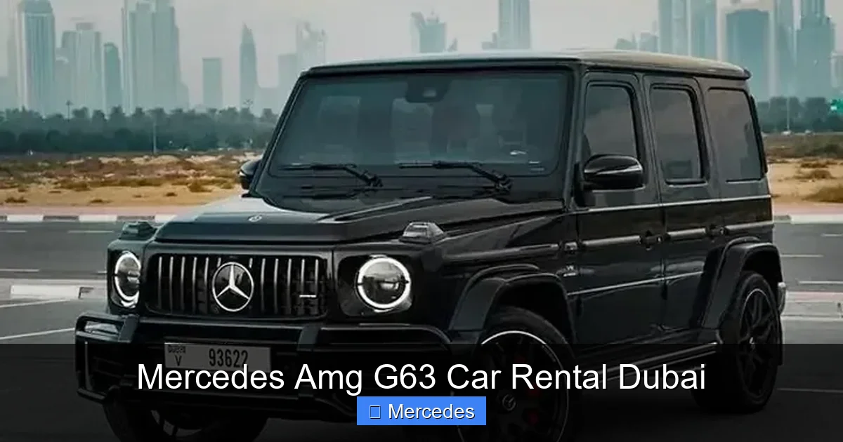 Mercedes Amg G63 Car Rental Dubai