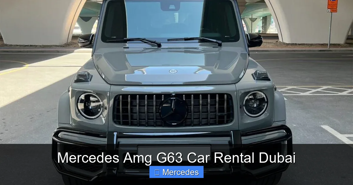 Mercedes Amg G63 Car Rental Dubai