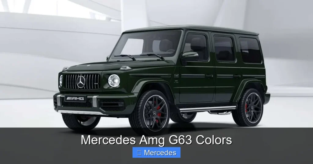 Mercedes Amg G63 Colors