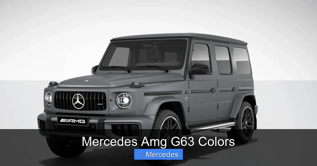 Mercedes Amg G63 Colors
