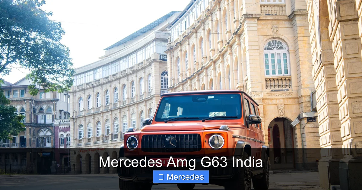 Mercedes Amg G63 India