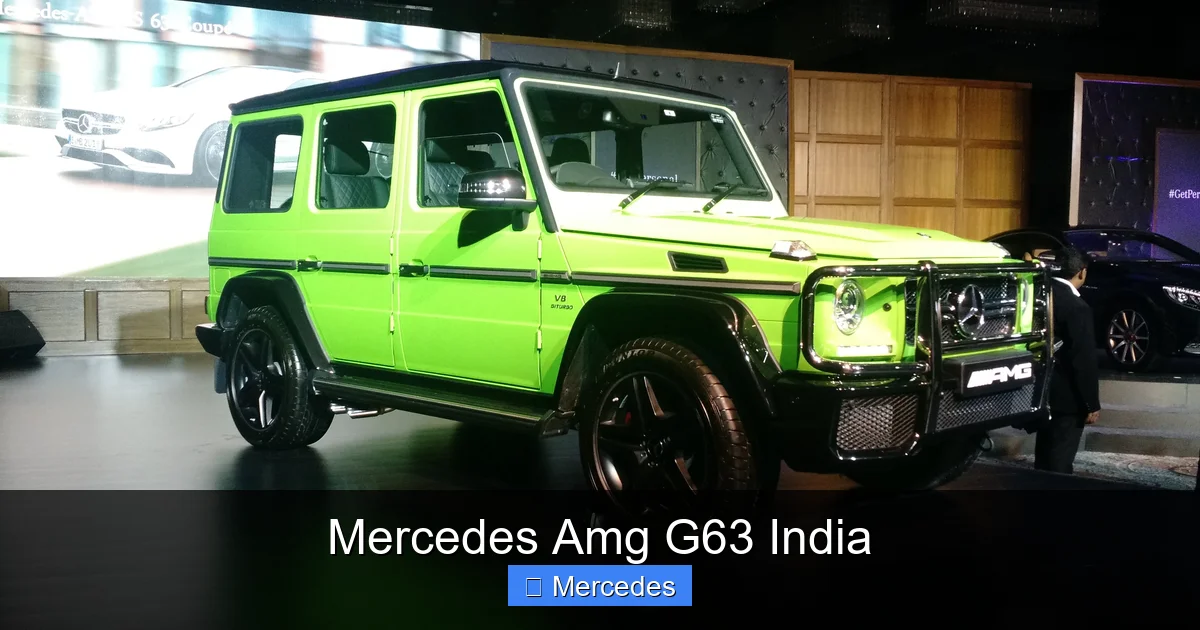Mercedes Amg G63 India
