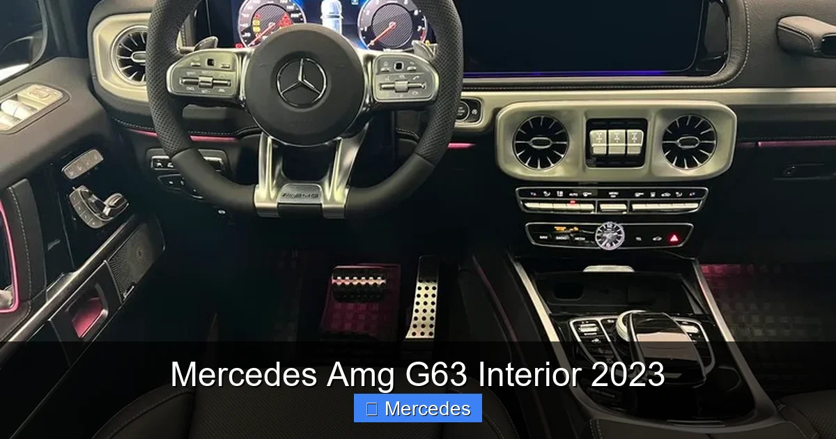 Mercedes Amg G63 Interior 2023