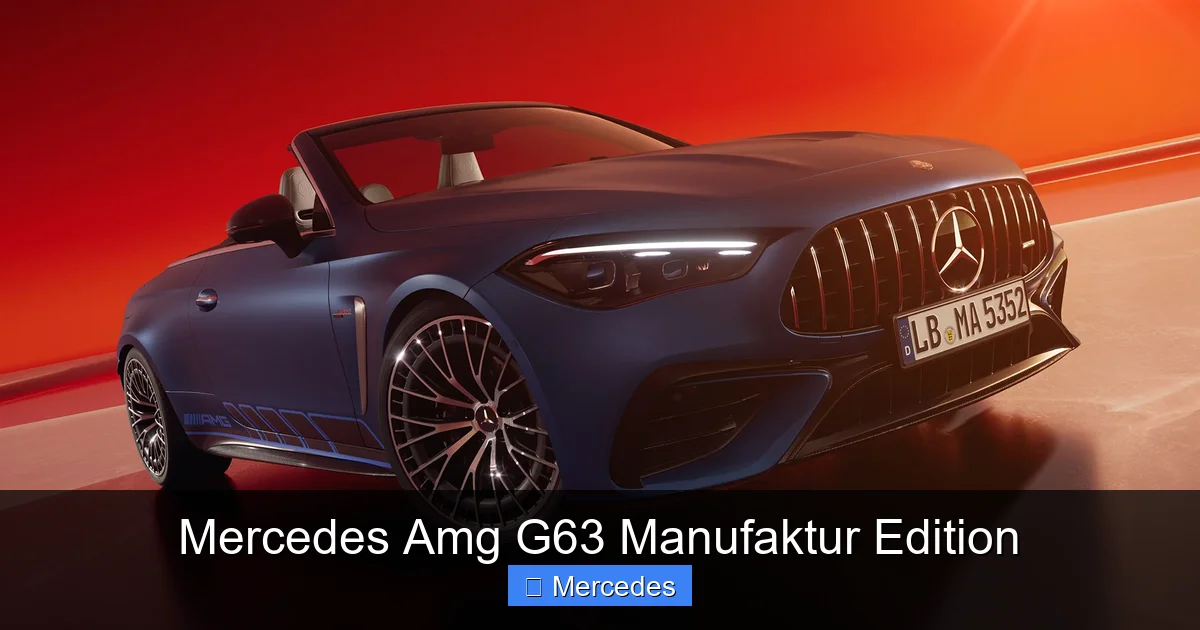 Mercedes Amg G63 Manufaktur Edition