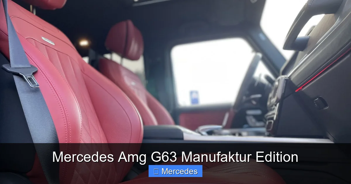 Mercedes Amg G63 Manufaktur Edition