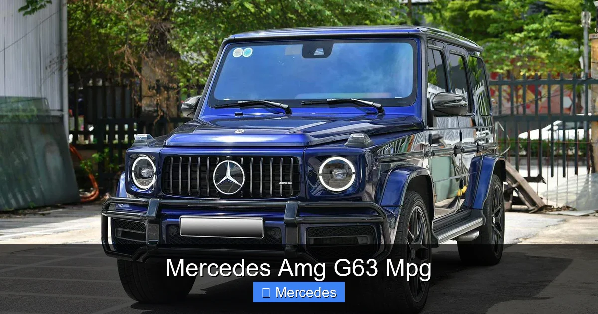 Mercedes Amg G63 Mpg