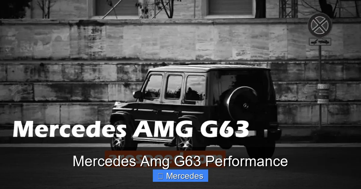 Mercedes Amg G63 Performance