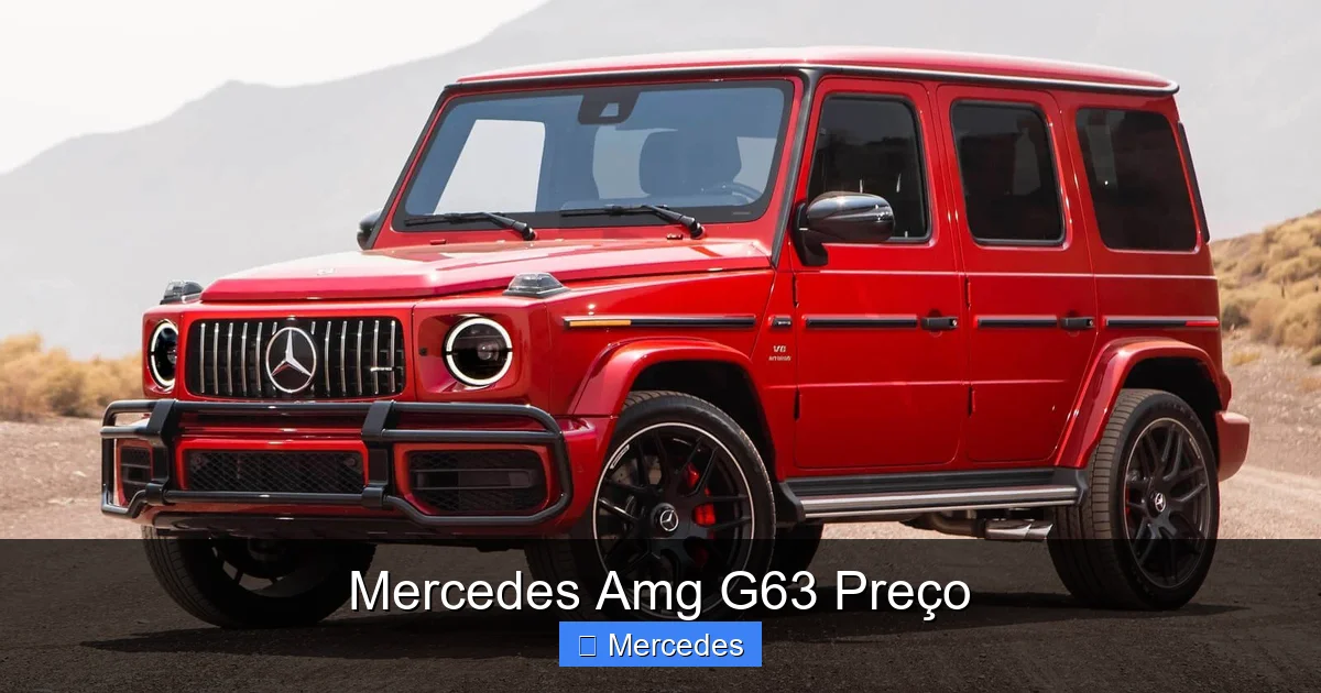 Mercedes Amg G63 Preço