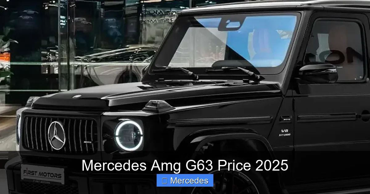 Mercedes Amg G63 Price 2025