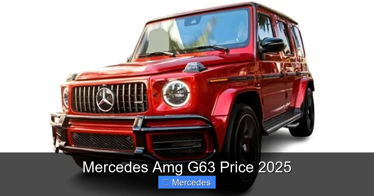 Mercedes Amg G63 Price 2025
