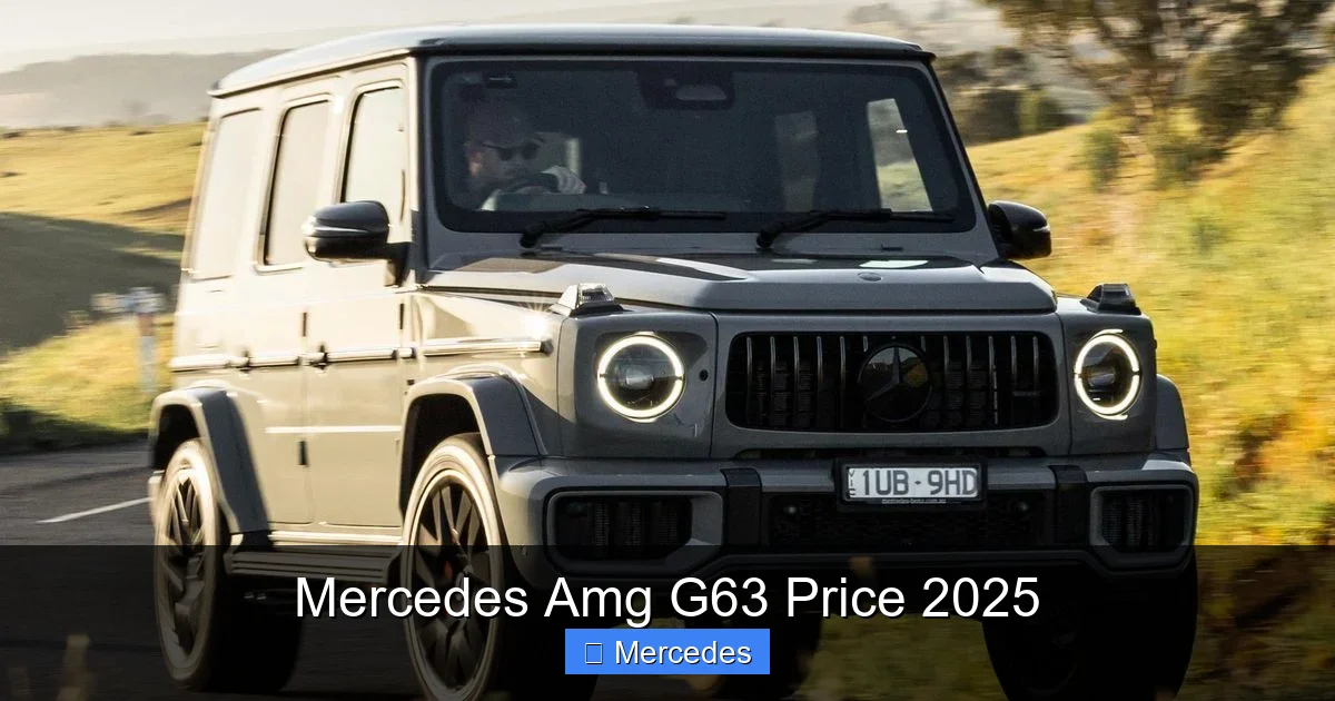 Mercedes Amg G63 Price 2025