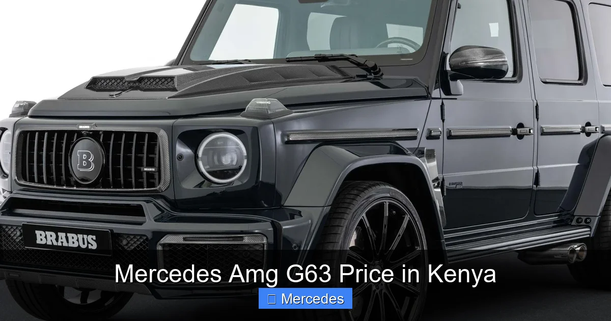 Mercedes Amg G63 Price in Kenya
