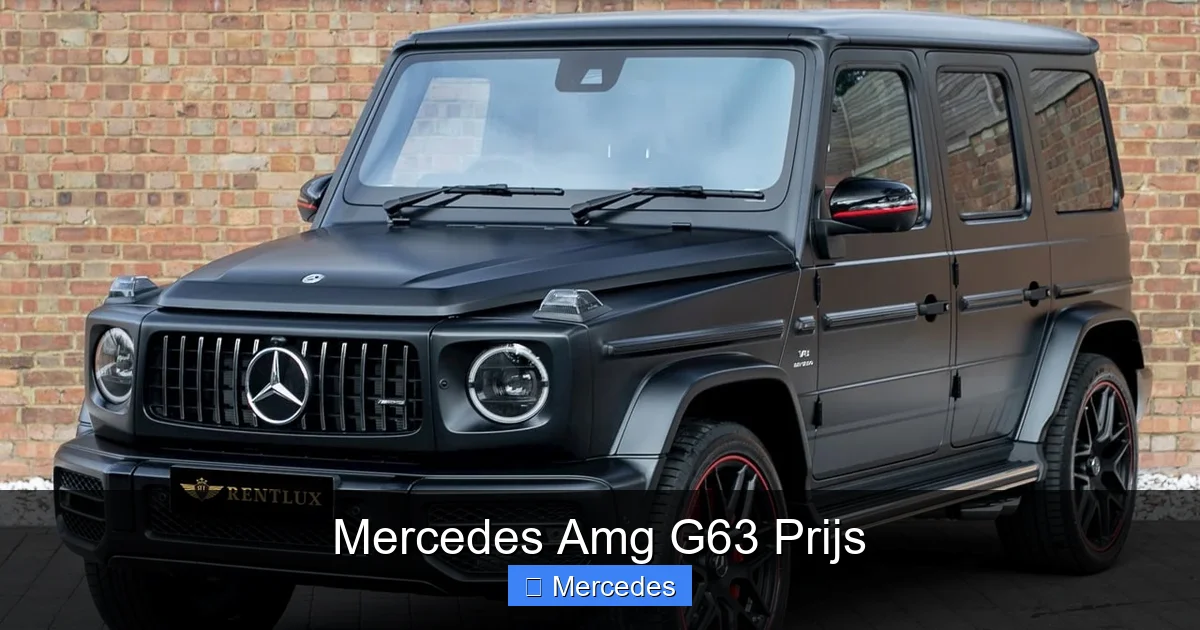 Mercedes Amg G63 Prijs