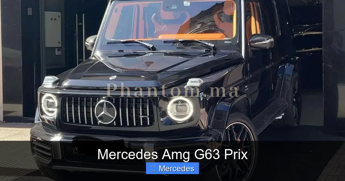Mercedes Amg G63 Prix