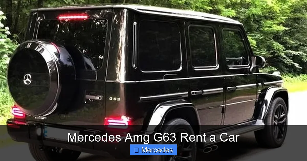 Mercedes Amg G63 Rent a Car