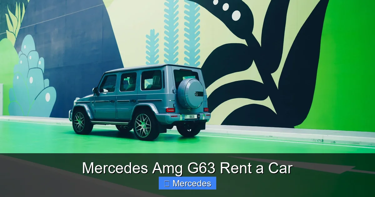 Mercedes Amg G63 Rent a Car