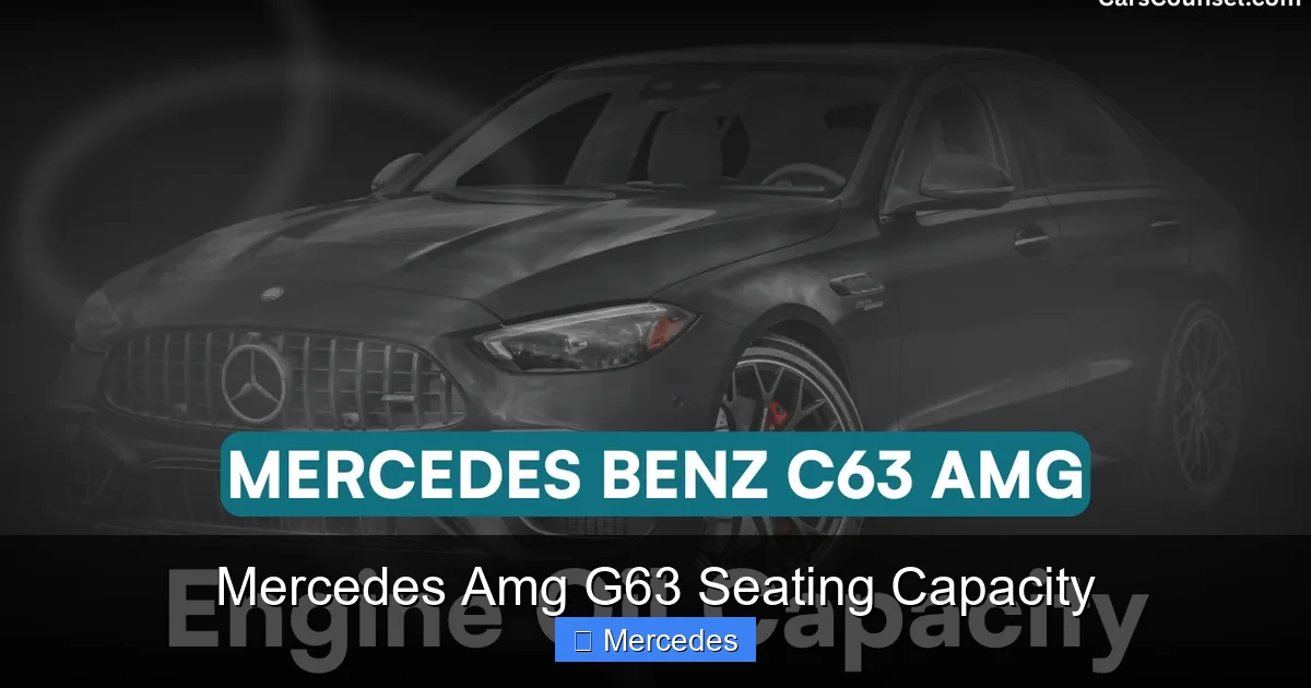 Mercedes Amg G63 Seating Capacity