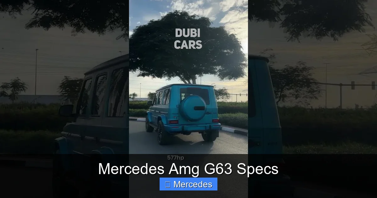 Mercedes Amg G63 Specs