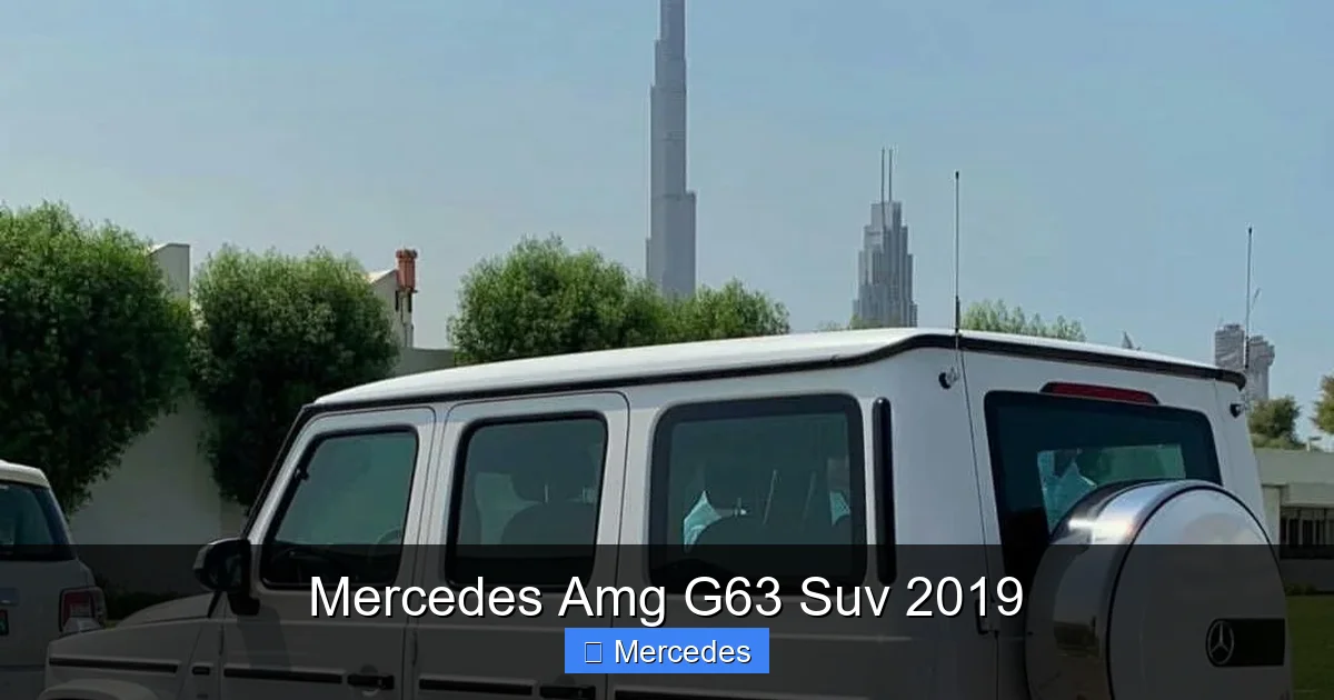 Mercedes Amg G63 Suv 2019